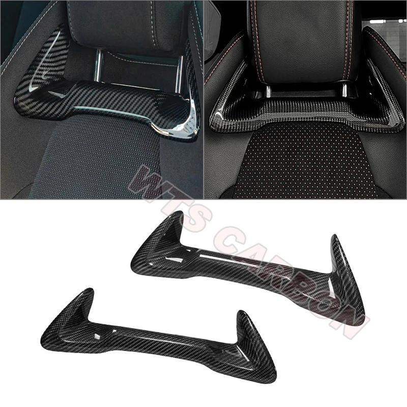 

Real Carbon Car Interior Accessories Seat Headrest Plaque Frame Cover Trim For Toyota GR Corolla 2023up