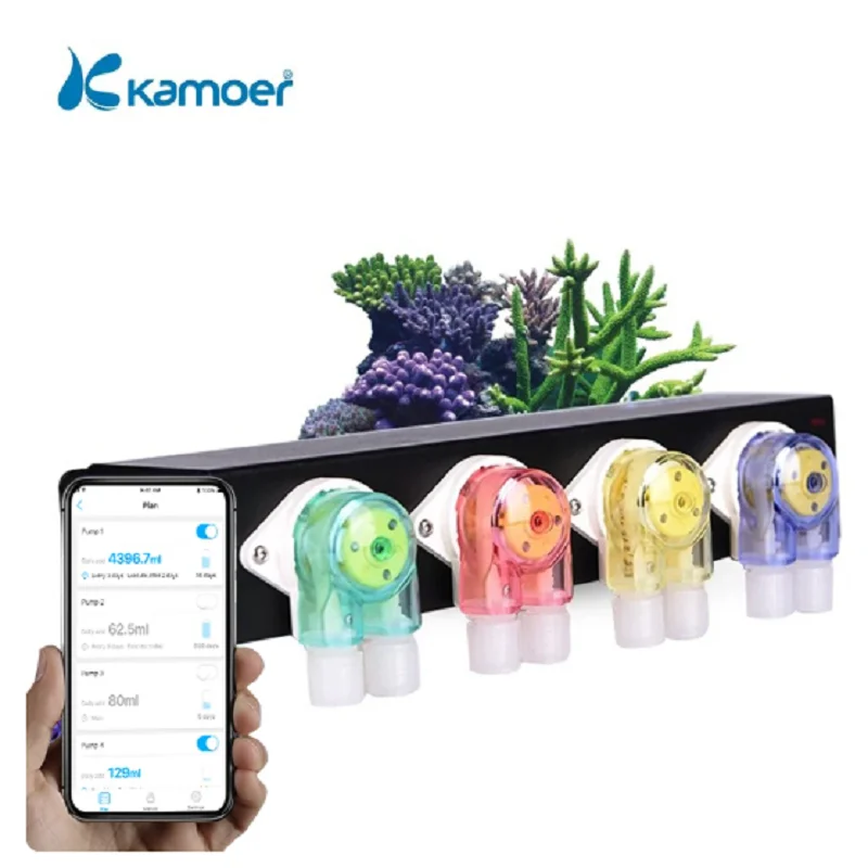 

Kamoer F4 PRO WiFi Dosing Titration Pump Aquarium Remote Controlled Slim Plant and Marine Life Breeding Peristaltic Dosing Pump