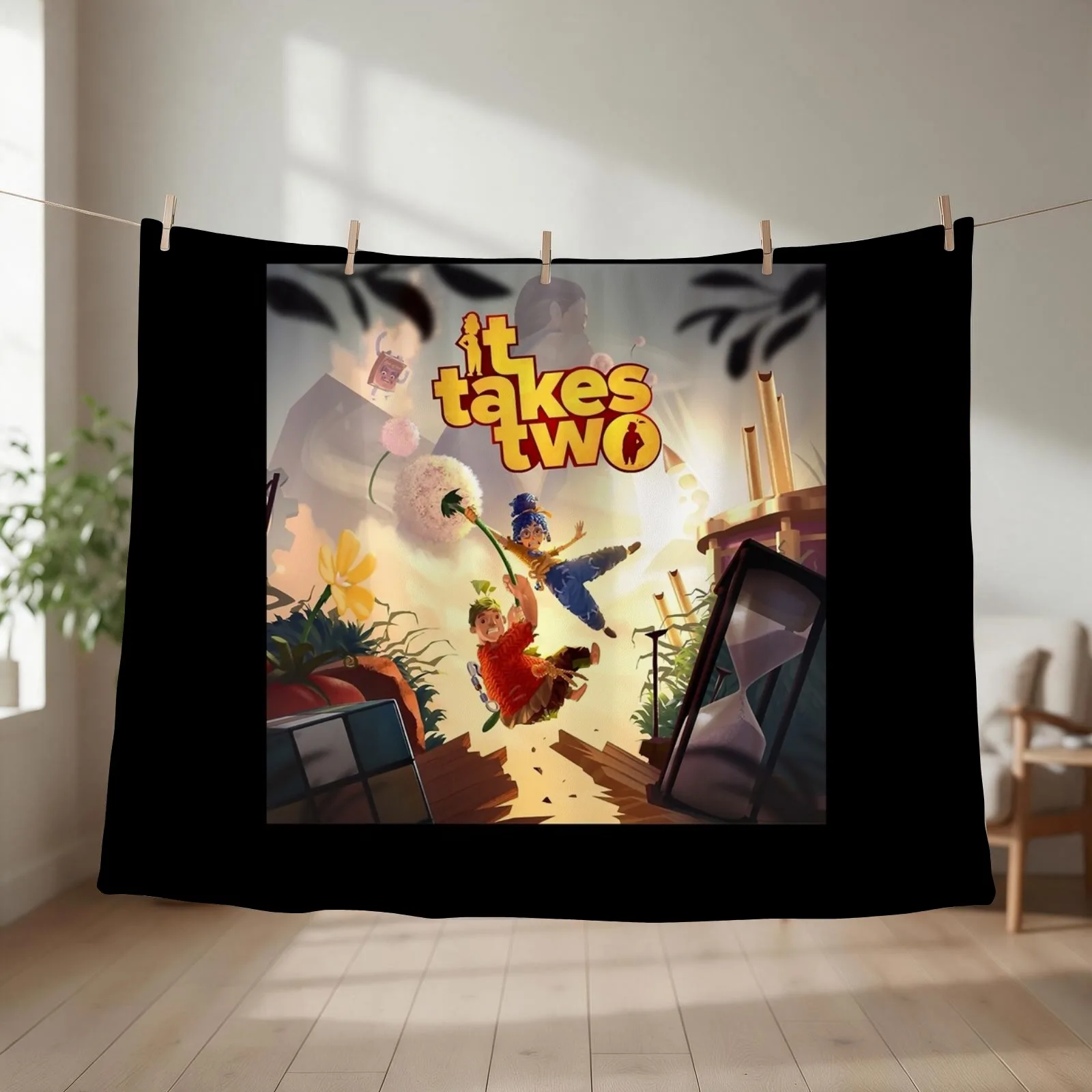 Mens Funny It Takes Two Halloween Throw Blanket Kid'S Bed linens Multi-Purpose Polar Blankets