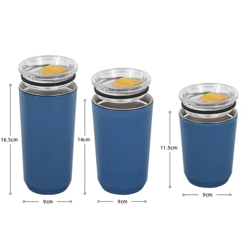 360ml/460ml/560ml Creative Fashion 304 Stainless Steel Thermo Cup Travel Coffee Mug With Lid Straw Car Water Bottle For Gift
