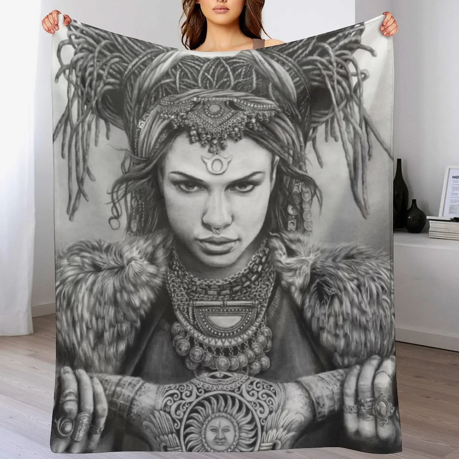 Taurus Throw Blanket Travel Size Cozy Blanket for Plane Train