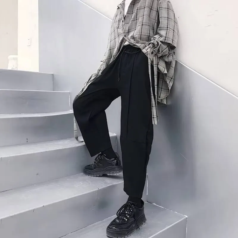 

And Dark Spring Harun New Pants Autumn Men's City Youth Fashion Daily Casual Casual Casual Large Size Nine Pants