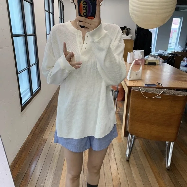 Loose Casual  Color round Ne Long Sve Hoodie Nice2025 Autumn Collection Comfortable Breathable Women's Sweatirt