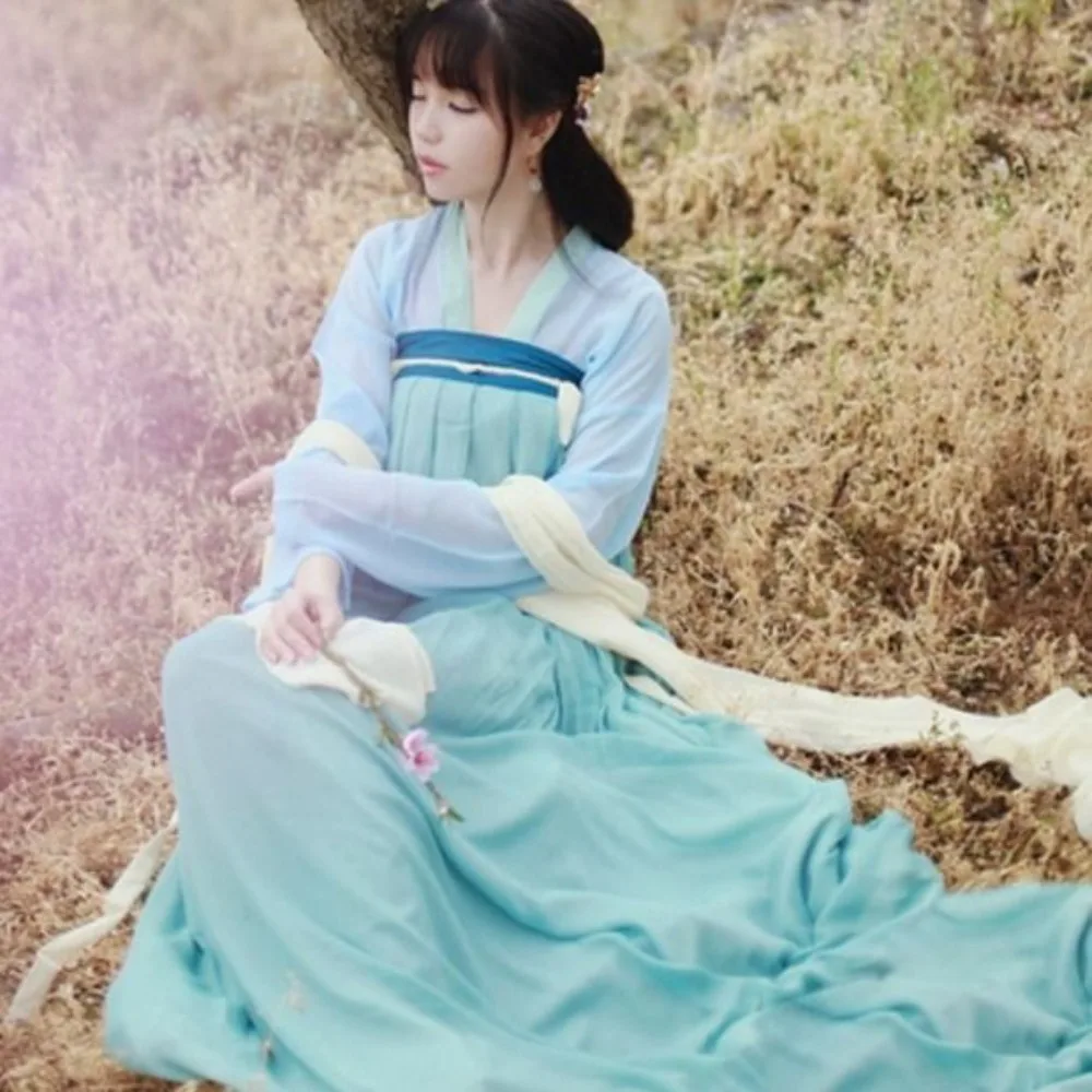 

‌ Элегантная юбка ханьфу — реккун в стиле принцессы, весеннее праздничное платье, винтажная китайская одежда, костюм для фотосессии