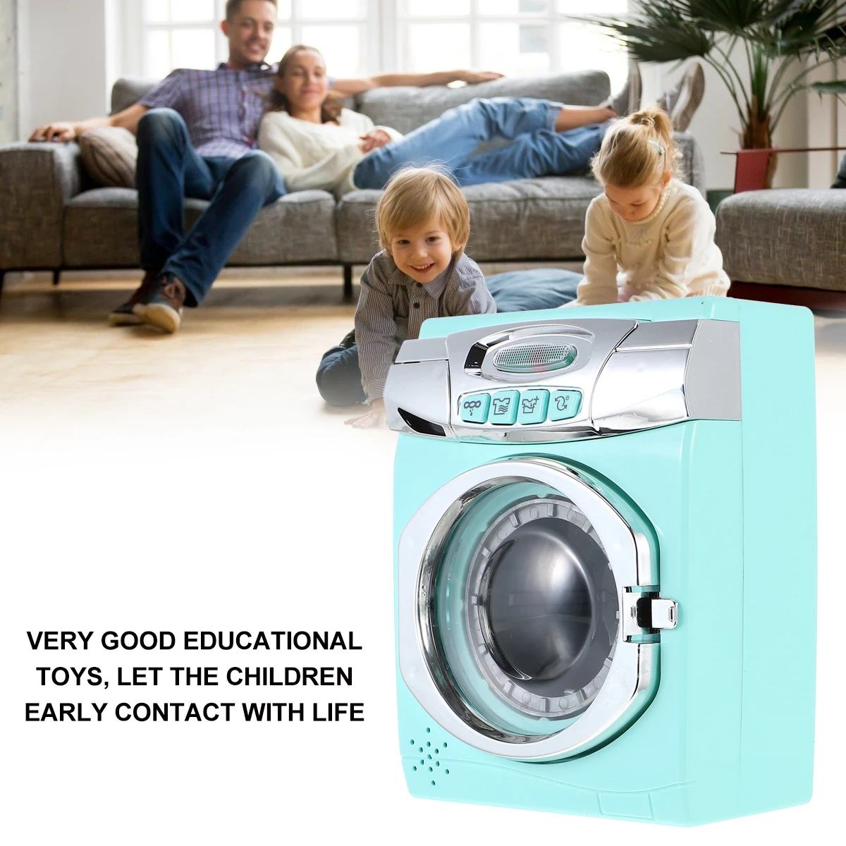 

Simulation Kitchen Utensils Baby Educational Eco Friendly Plastic Washing Machine Shape Kids Interactive Playthings Early