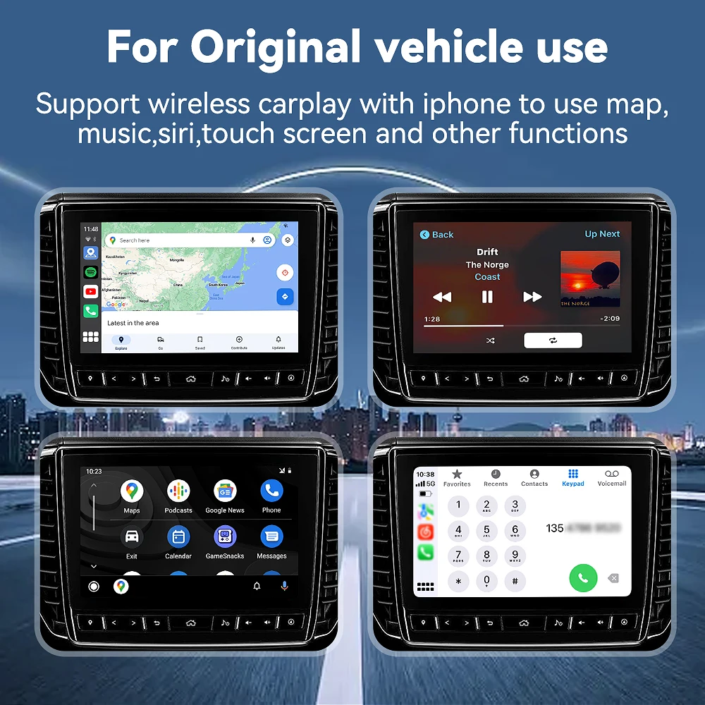 Leranda C11 Android Auto беспроводной адаптер CarPlay 2 в 1, умный Carplay AI Box для Volvo Benz Audi Hyundai Chevrolet Haval Kia