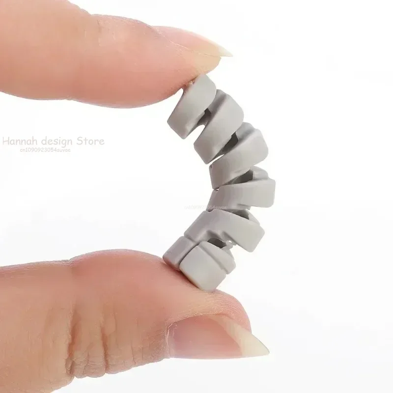 حامي كابل شحن حلزوني مرن، منظم سلك سلكي، شاحن أنبوبي من السيليكون لهواتف iPhone iPad MacBook USB المحمولة