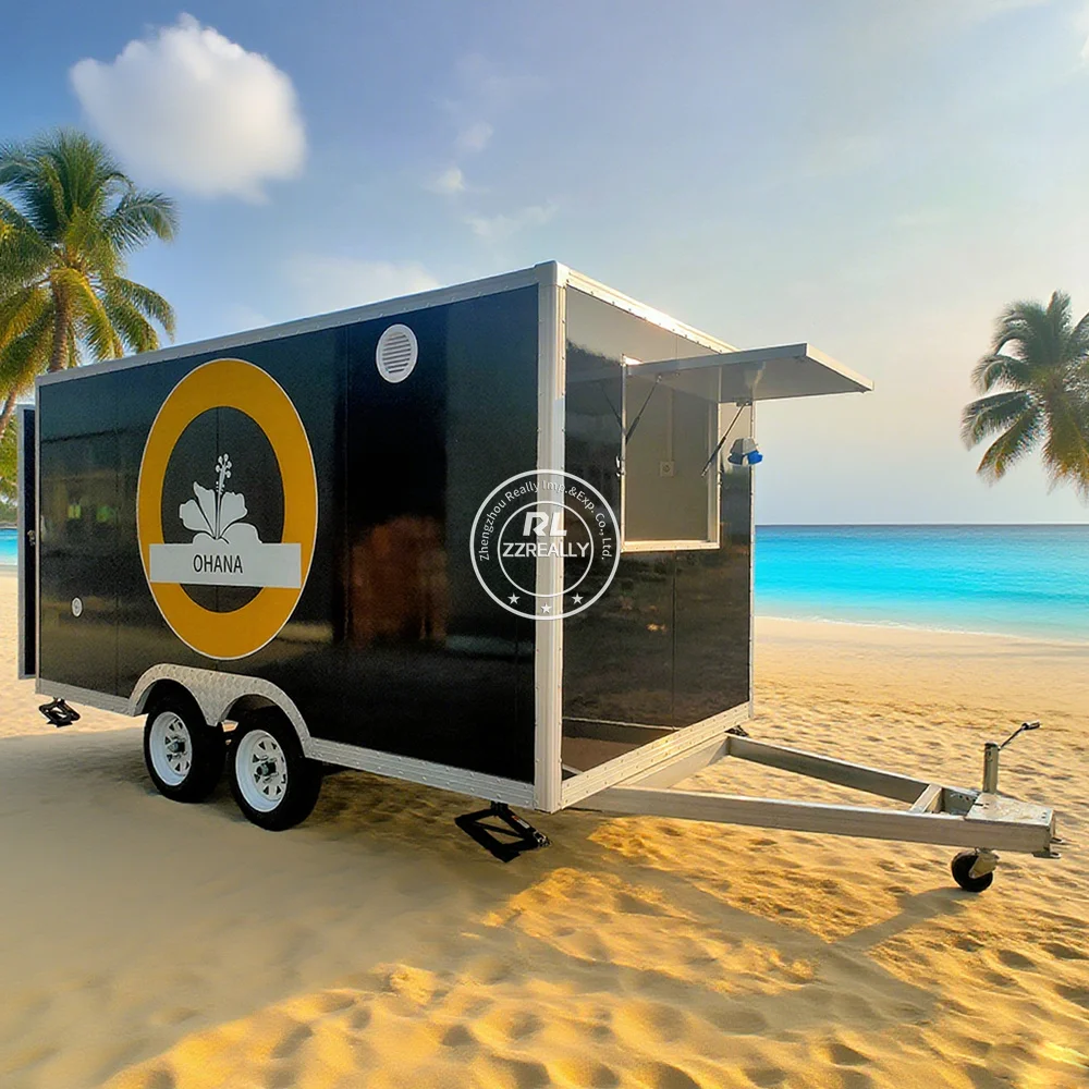 

Street Food Cart Mobile Bakery Fast Food Trailer Fully Equipped Ice Cream Coffee Food Truck with Full Kitchen