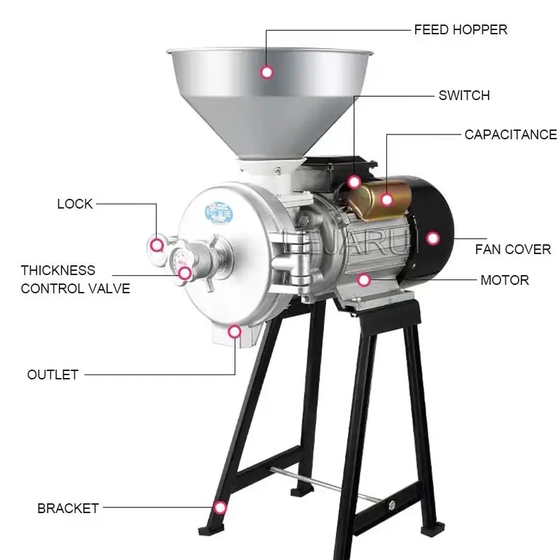 전기 건식 및 습식 땅콩 분쇄기 가정용 두유 기계 두부 참깨 칠리 소스 옥수수 가루 콩 분쇄기