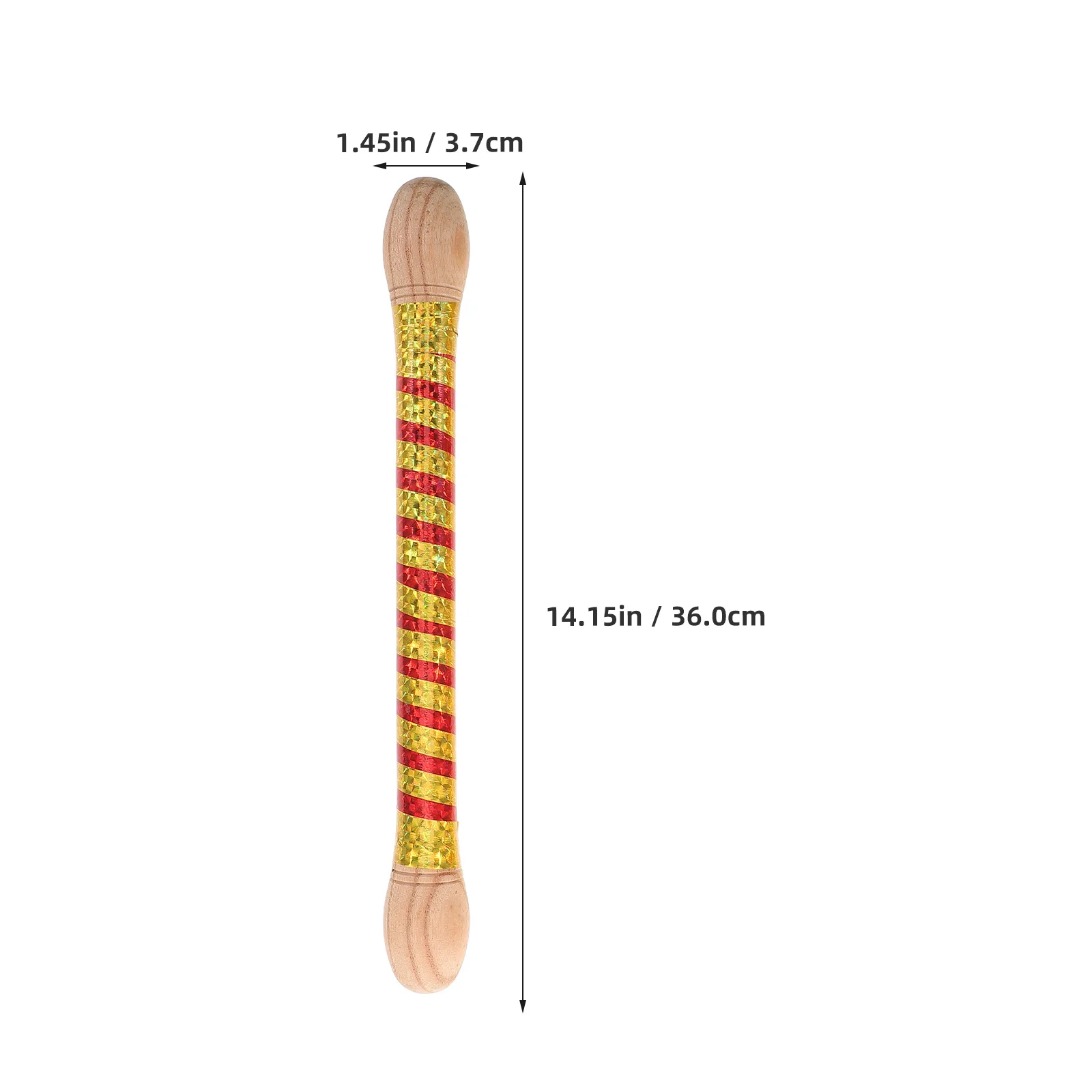 

2 Pcs Locust Wood Drum Sticks 36cm Colored Large Head for Kids Adults Dandiya Garba Drums Practice Toy Instruments