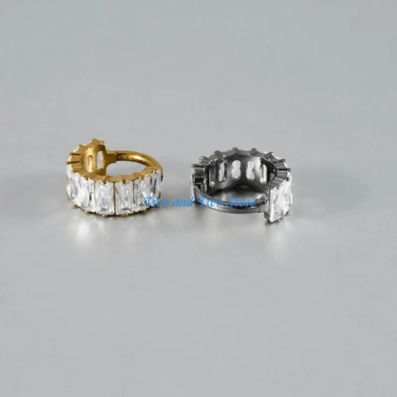 

HX6F Titaniums Alloy Zirconia Cartilage Earring For Sensitive Skin Piercing Jewelry