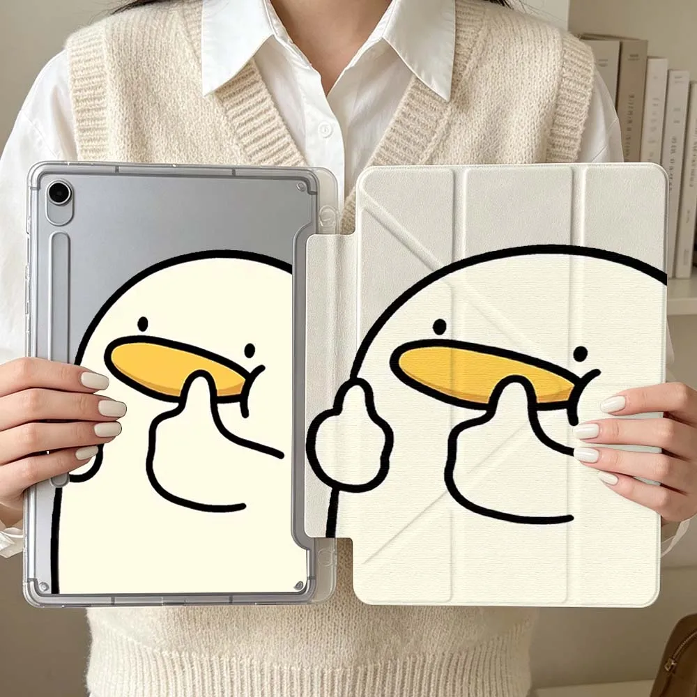 Praise Cute Duck Soft For Samsung Galaxy Tab S6 S7 S8 S9 S10 A8 A9 A11 Lite FE Plus 3Y Tablet Case