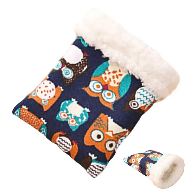 Small Animal Sleeping Bag Winter Warm Small Pet Bed Cozy Bag Warming Pad Sack Pet Cage Accessories Soft Nest For Hamster