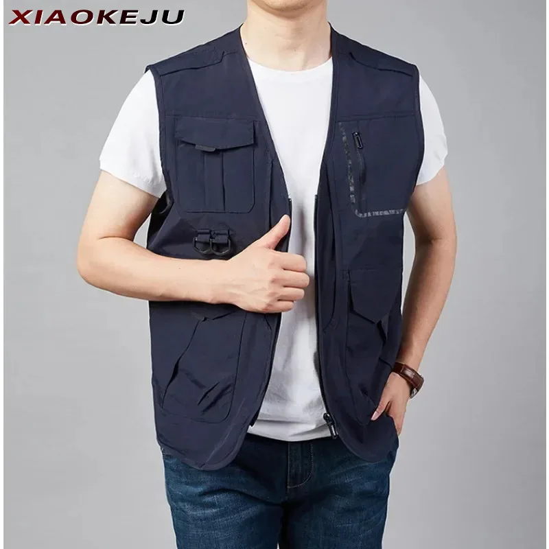 

Windbreaker Man Work Large Vest Sports Men Hunting Embroidered Leather Size Vests Men's Waterproof Camping Luxury Clothing Tool