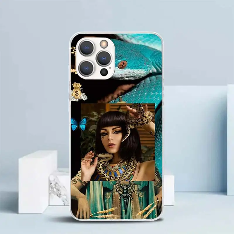Pharaoh Ancient Egypt Cleopatra Soft Cover for iPhone 16 15 14 Pro