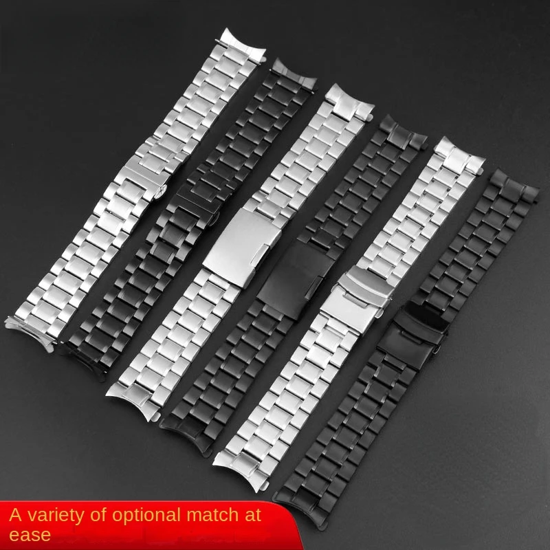 Curved Stainless Steel Strap 20 22mm For Casio watch EFR526/EFR303/EFR304/ef530/ef556/efr552 BEM506/501 Men Watchband Wristband