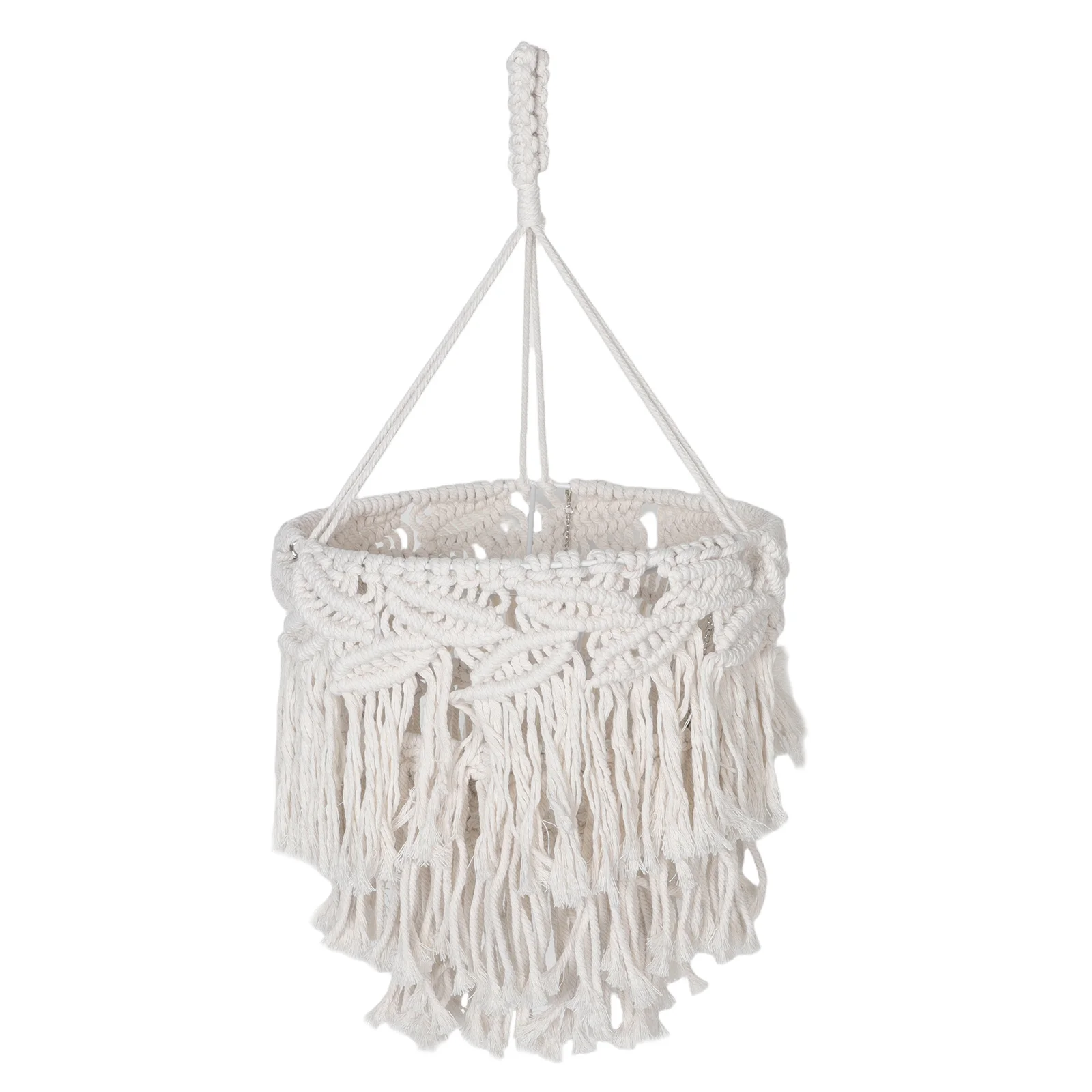 

Macrame Lamp Shade Handwoven Boho Tassel Pendant Light Cover Woven Nordic Design Home Decor Living Room Accessory