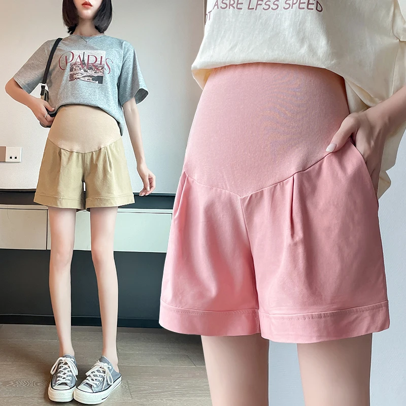 

Maternity Pants Casual Shorts Women's Summer Clothes Women Summer Fashion Short Thin Five-pants Loose Sports Mid-pants Pregnant