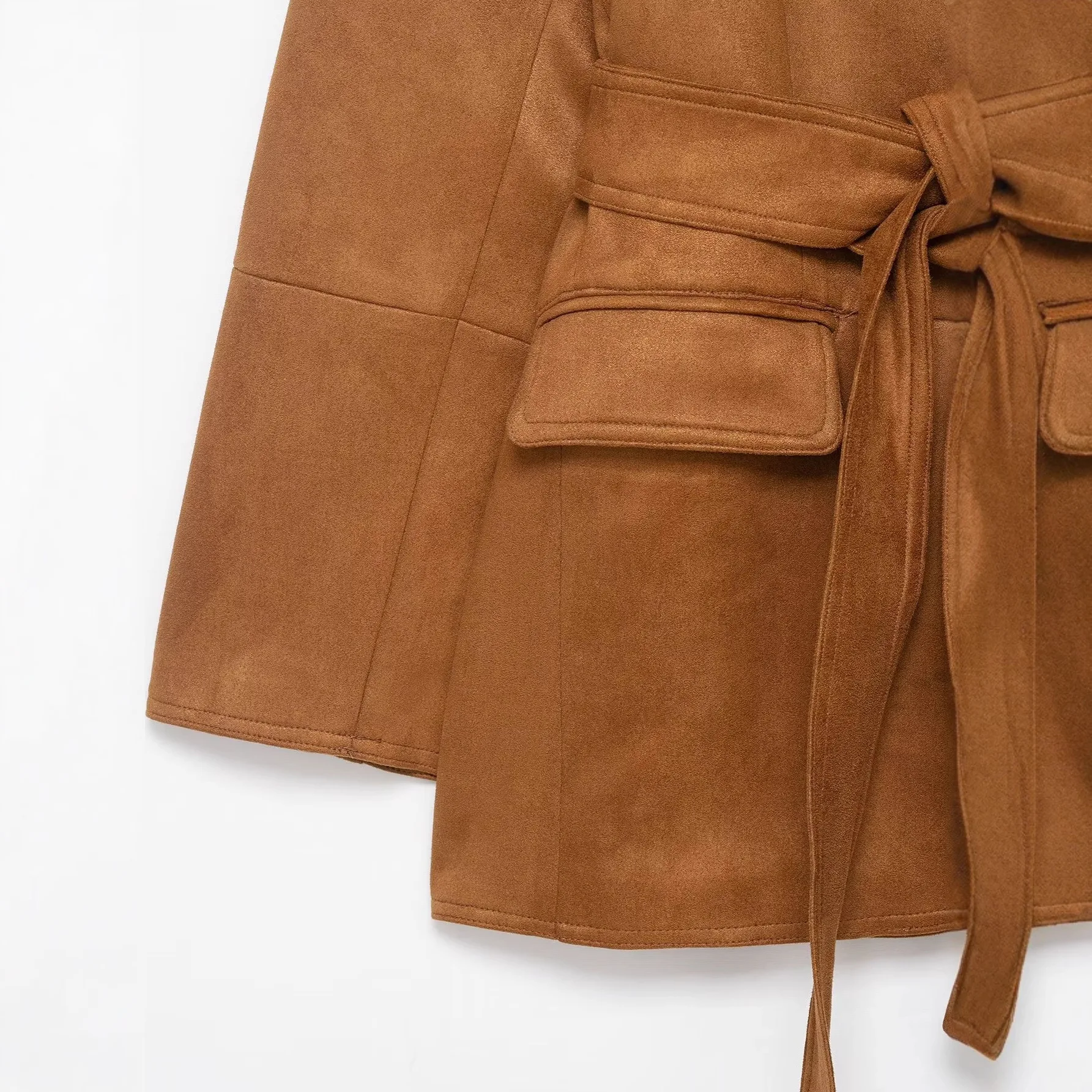 The New Women's Suede Blazer for Fall 2025 Has A Lace-up At The Waist
