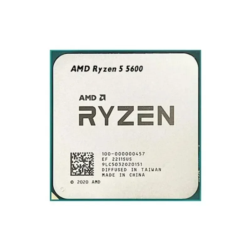 AMD Ryzen 5 5600 6-Core 12-Thread 3.5GHz DDR4 3200 65W AM4 Socket Desktop Processor CPU without Cooler