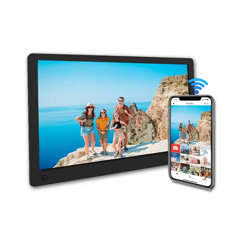 OEM Factory Android 15.6 Inch Touch Screen Digital Photo Picture Frames Wifi NFT with Video Playback Function