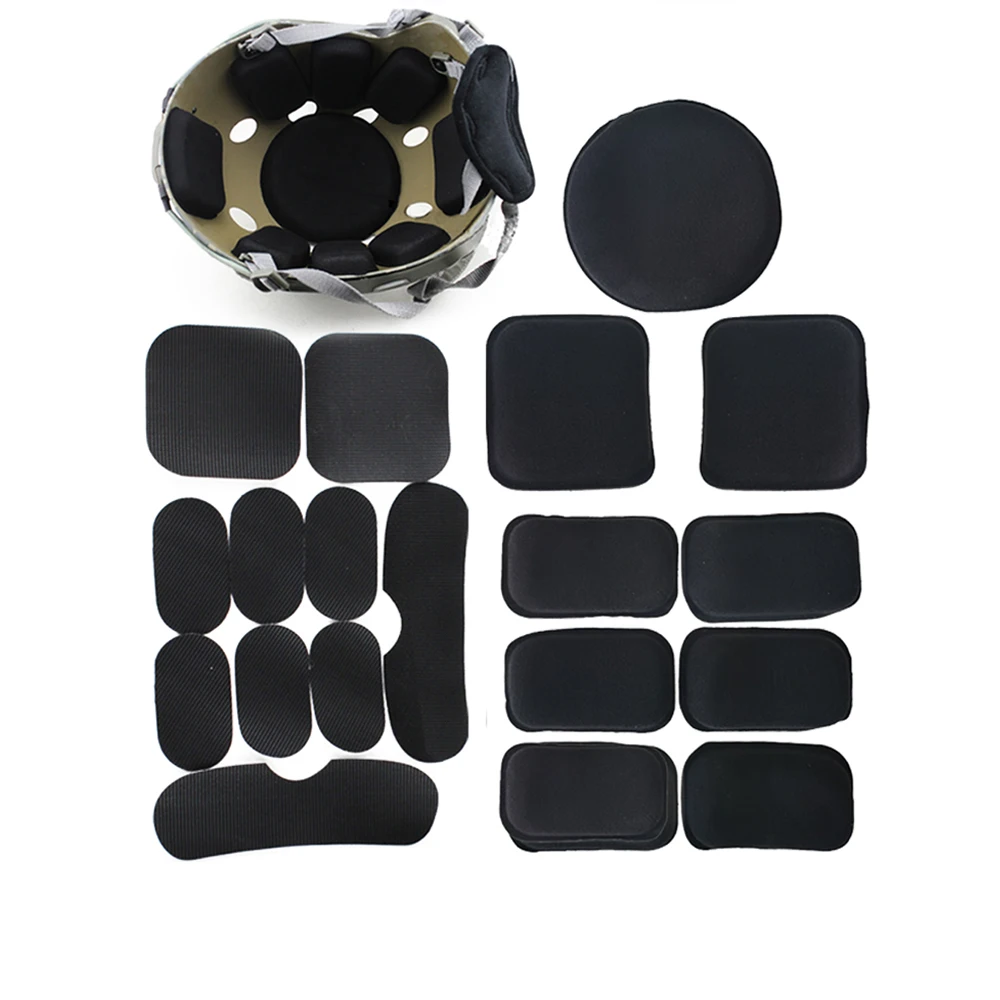 19Pcs/set Tactical Helmet Soft Pad High Quality Paintball Helmets Pads  Airsoft Shooting Helmet Protective Pads