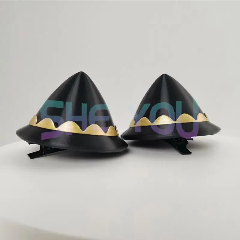 Anya Forger horquillas de Cosplay de Anime, sombreros negros, adornos para el cabello, accesorios cónicos para niñas, accesorios de Cosplay