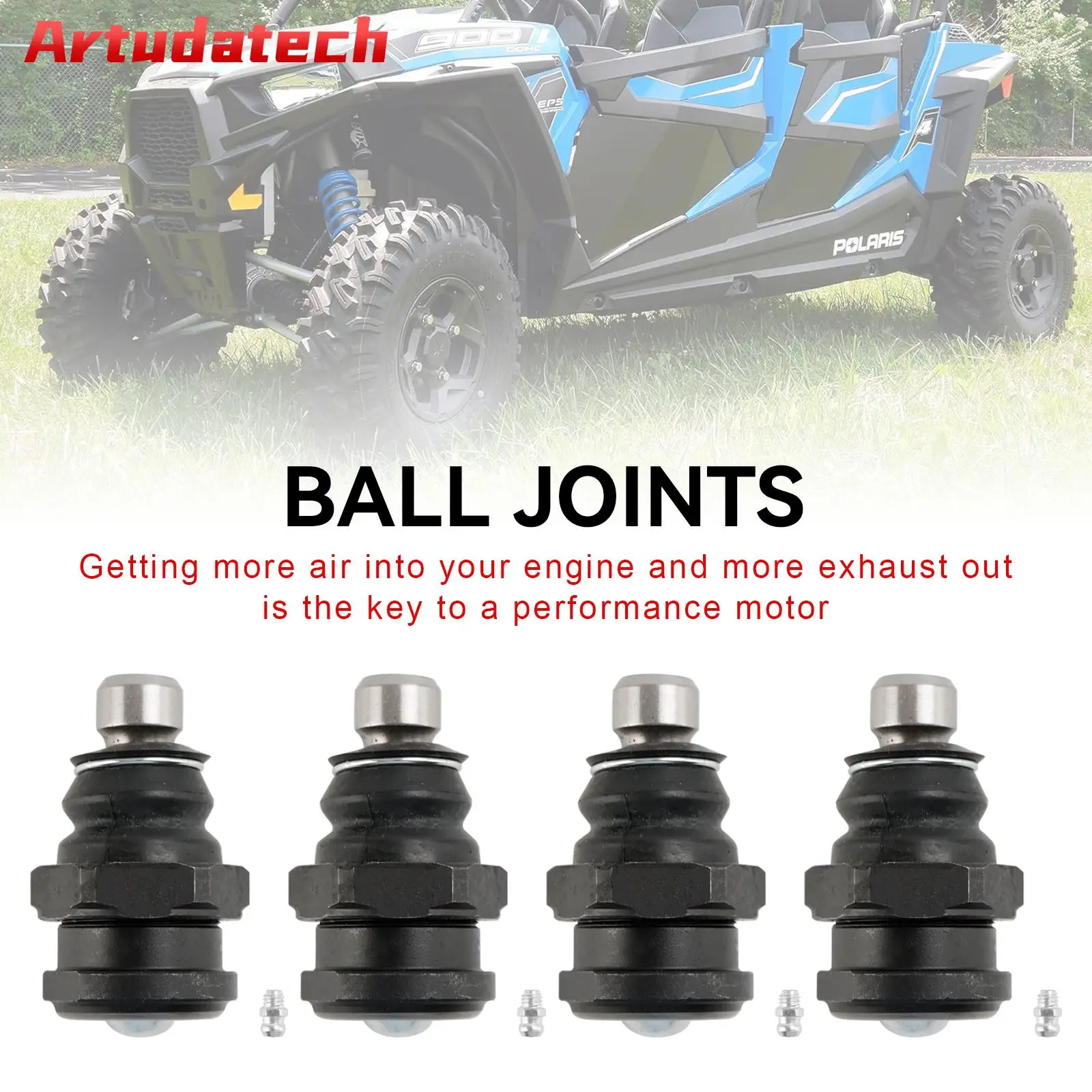 

Artudatech 4PCS Death Grip Ball Joints Package Fit Polaris RZR XP 2014-2023 Car Accessories