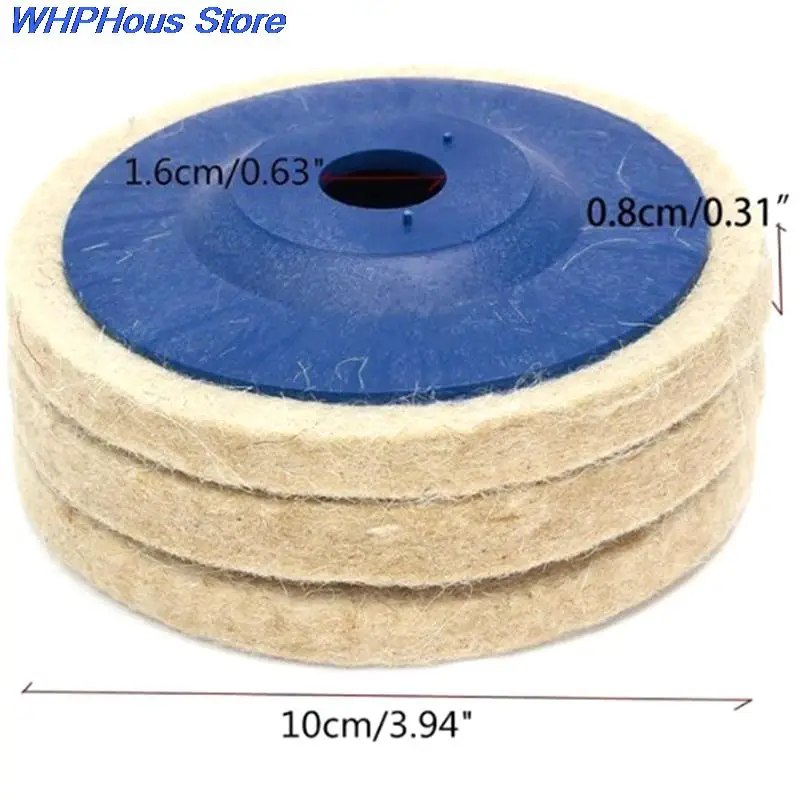 1PCS 100mm Wool Polishing Wheel Buffing Pads Angle Grinder Wheel Felt Polishing Disc Polisher