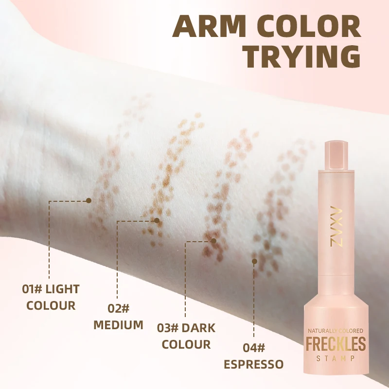 천연 주근깨 스탬프 펜 - 빠른 건조 방수 라이트 커버리지 임시 가짜 주근깨 메이크업 메이크업 브러쉬 얼굴용