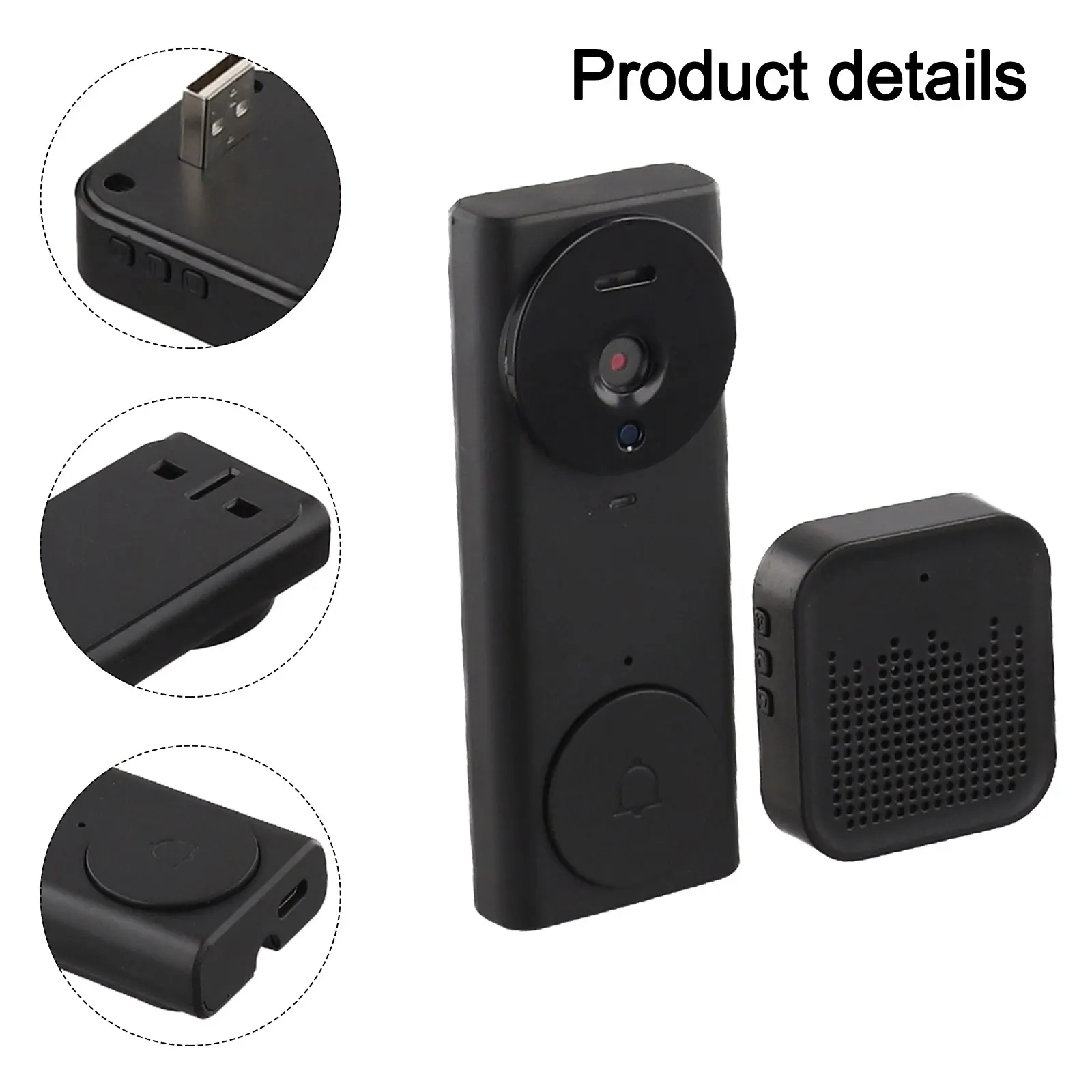 Wired or Wireless Smart High Definition Video Doorbell featuring User Friendly App Integration for Notifications