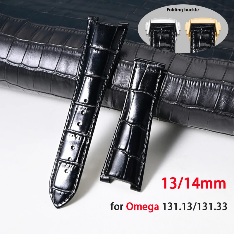

Вогнутый ремешок на конце для 13*25 мм 14*25 мм Omega Constellation 131,13/133,33 Водонепроницаемый ремешок для часов из воловьей кожи