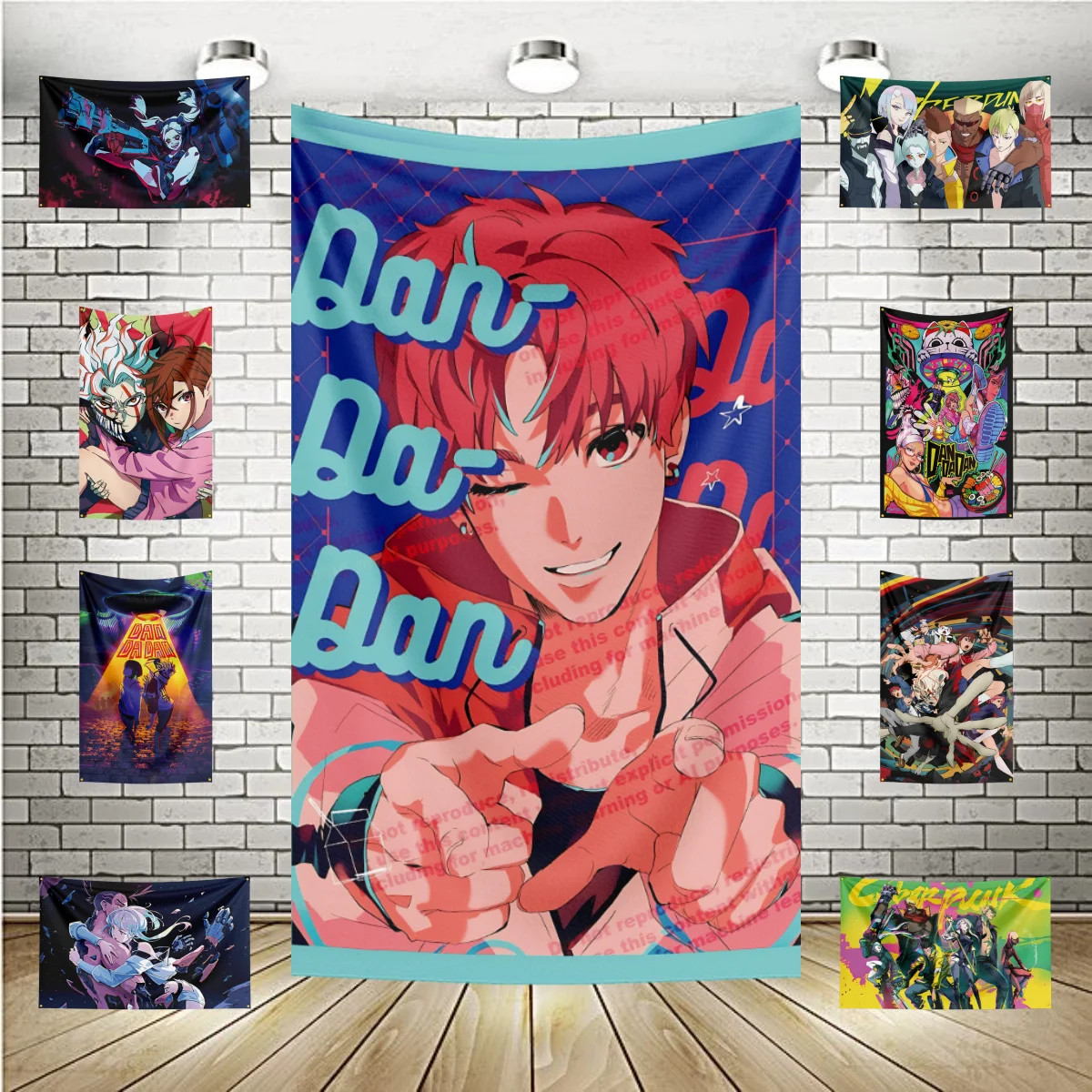 

D-DandadanS Anime Flag Supernatural Comedy Wall Hanging Banner for Bedroom Dorm Decor Event Display