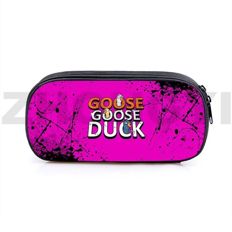 

Colorful Goose Goose Duck 3D Pencil Case Cartoon Ladies Printed Cosmetic Bags Reusable Stationery Storage Bag School Supplies