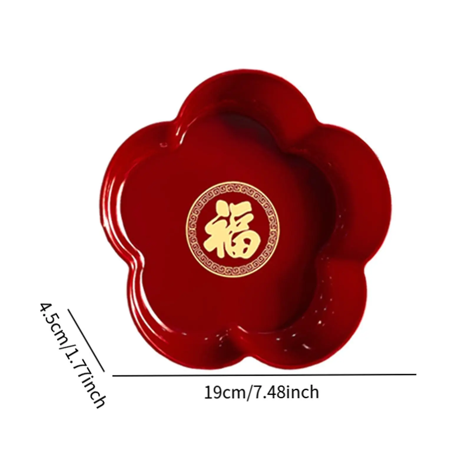 8Pcs Fruit Bowl Festive Candy Nut Serving Tray Household Living Room Red Fruit Tray Set Coffee Table Fruit Plate for Kitchen