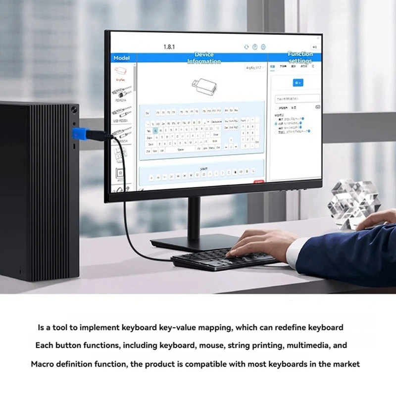 ABZY-USB Keyboard Modifier Key Remapper Keyboard Accessory For Personalizing Key Functions In Programming And Gaming