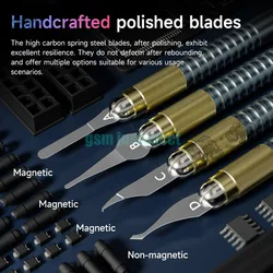 XZZ D004 Blade Glue Remover Knife IC Chip Phone NAND Hard Drive Pry Handle Edge Steel Repair Tools HHT QianLi For Repair