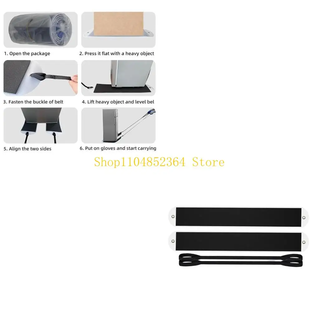 

652F Heavy Duty Sliding Sheet Furniture Moving Slide Appliance Glides with Pull Strap