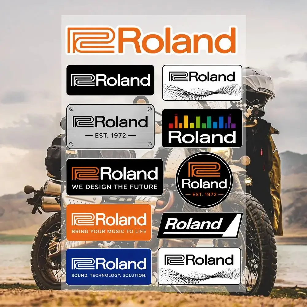 R-oL-aN-d Ästhetische Graffiti Wasserdichte PVC-Aufkleber für Auto Motorrad Skateboard Helm Notizbuch
