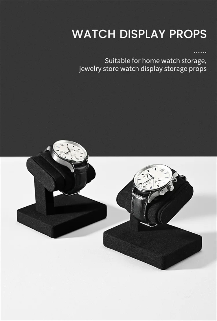Oirlv Wrist Watch Display Stand Microfiber Watch Storage Rack Necklace Bracelet Organizer Rack Bangle Watch Holder Showcase Rack