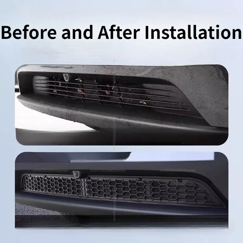 Für Tesla Model YL Y Juniper 2025 2026 Frontgrill Insektennetz Kühler-Schutz Wasserdicht Langlebig Exterieur-Zubehör – Detail 3