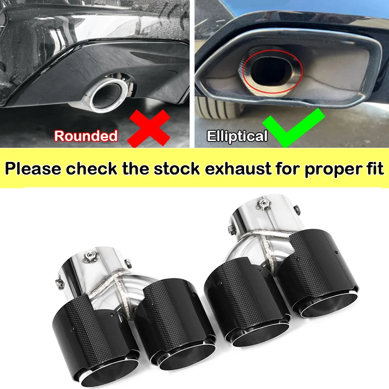Auto Quad Uitlaat Tip Voor BMW G20 G21 M340i G42 M240i G23 M440i Dual M Prestaties Uitlaat Tip Uitlaatsysteem Nozzle Uitlaat