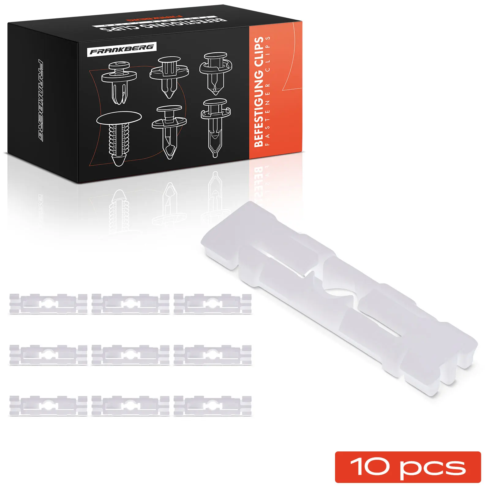 Frankberg 10x bevestigingsclips dakdrager voor VW Golf 2 Polo Classic Passat Caddy 2 Jetta 191853733A 21416