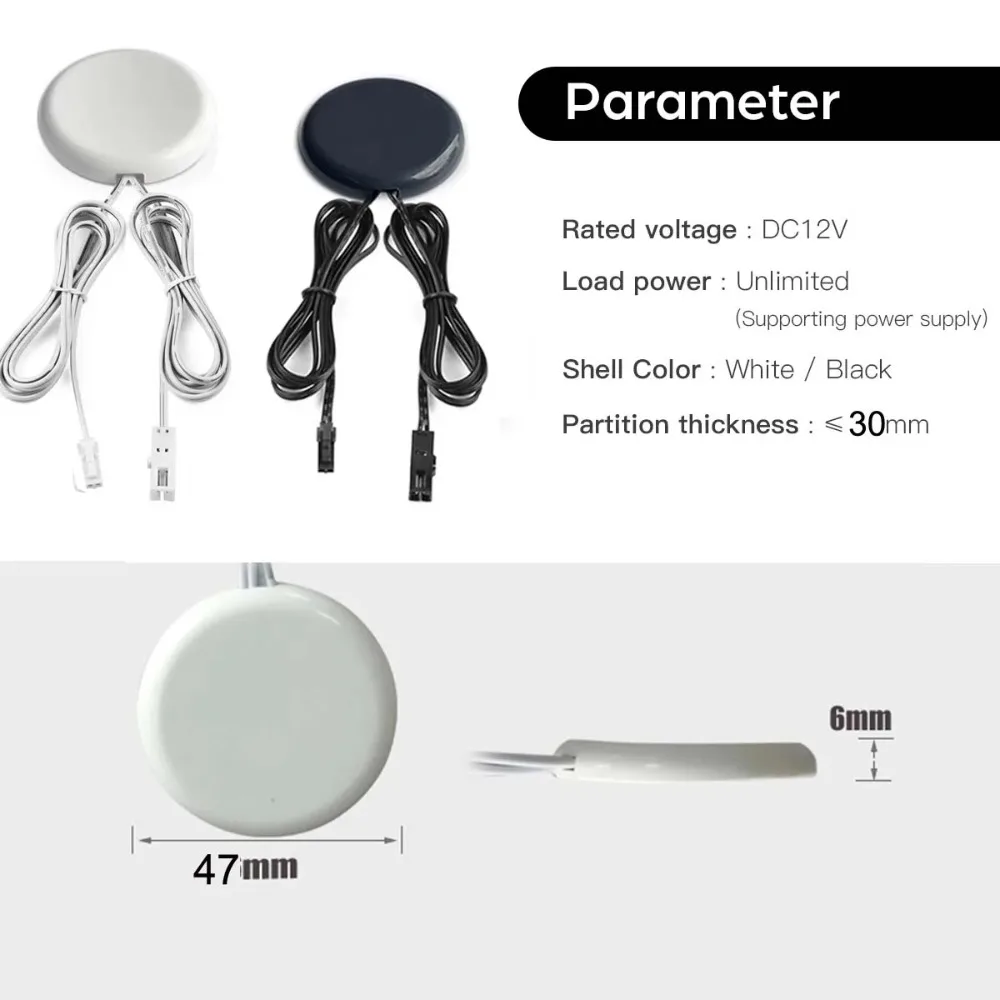 3.7~24V Dimmer Sensor Penetrating Switch Wood Panel Touch Switch 12V LED Dimmable Touch Sensing for Smart Home LED Light Strip