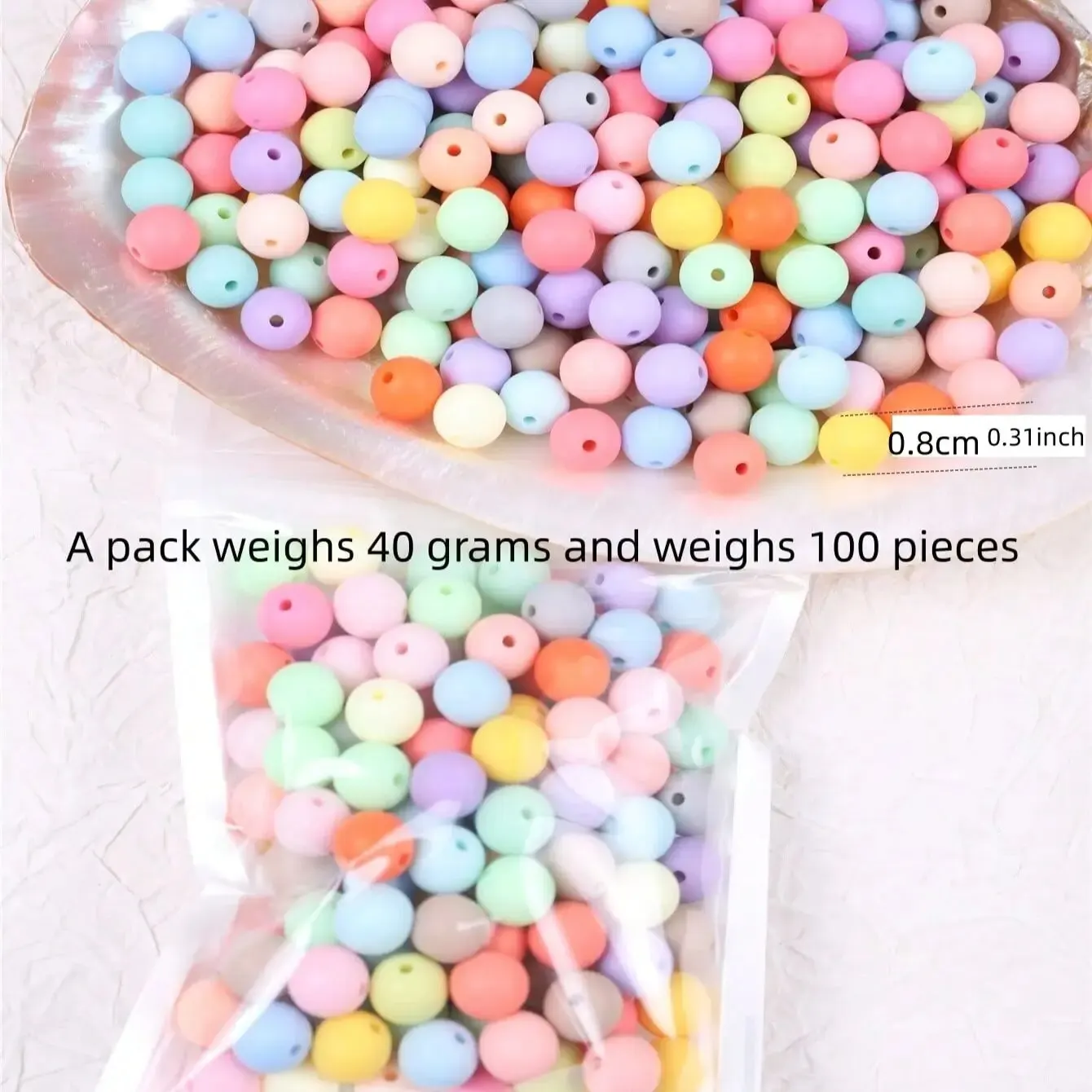 1 Pack of Qing Xin Macaron Mixed Color Frosted Bead round Jewelry DIY Necklaces, Earrings, Bracelets, Decorative Handmade Materi