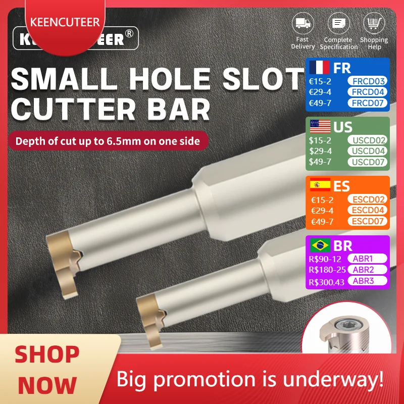 

Small Hole Slotting Cutter Bar Comma Blade MB-05GR 07GR 09GR 11GR CNC Lathe Hard Metal Deep Groove Turning Tool