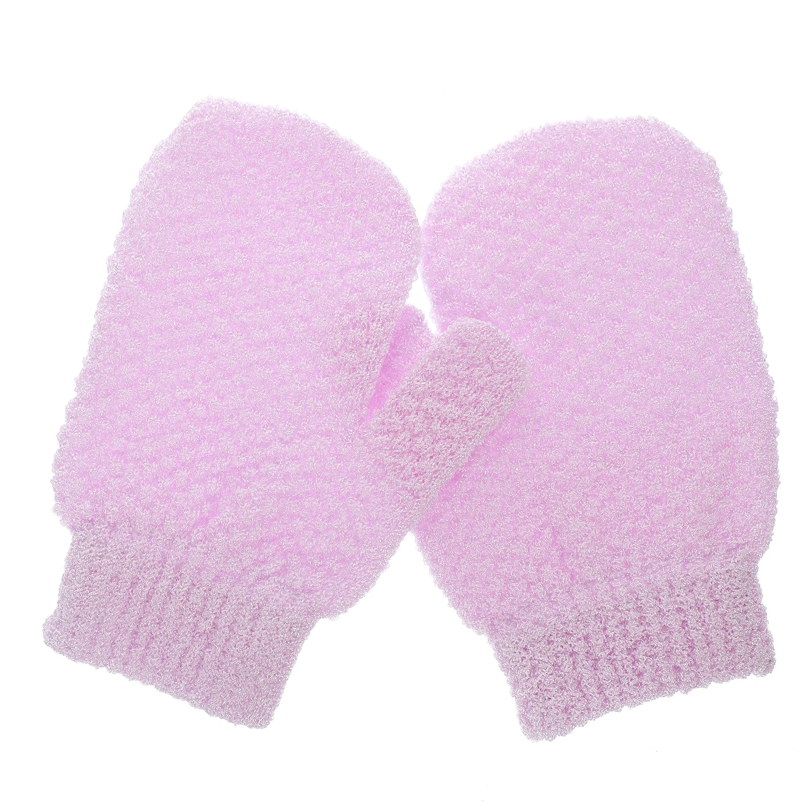 

2Pcs Purple Bath Gloves Shower Mittens Cleaning Exfoliating Frosted Toweling Cloth Body Scrubber Bathing Supply