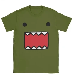 Domo Kun koszulka z twarzą lalki męska bawełniana szalona koszulka z okrągłym dekoltem T-shirt Top odzież dla dorosłych