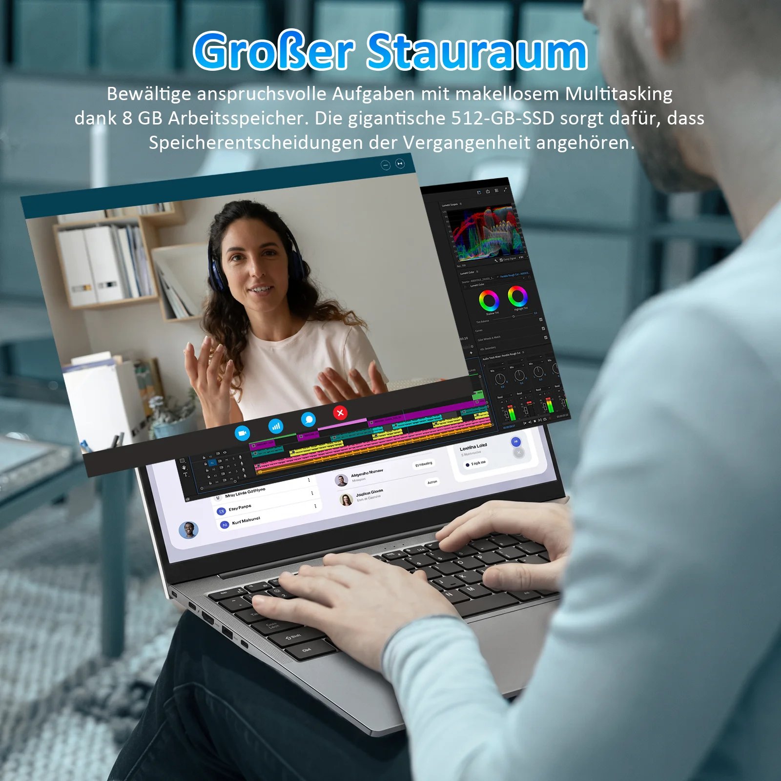 Portátil de 17,3 pulgadas con pantalla FHD IPS, procesador AMD Ryzen 3 3250C, 8 GB de memoria DDR4, disco SSD NVMe de 512 GB, Windows 11 Pro, Wi-Fi 6 y Bluetooth 5.3, ideal para la oficina y el estudio.
