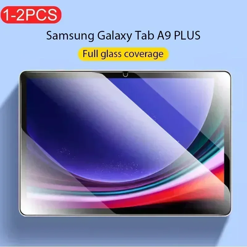 ฟิล์มกระจกนิรภัย11นิ้วกันรอยขีดข่วน HD 1-2ชิ้นสำหรับ Samsung Galaxy Tab A9 Plus แท็บเล็ต